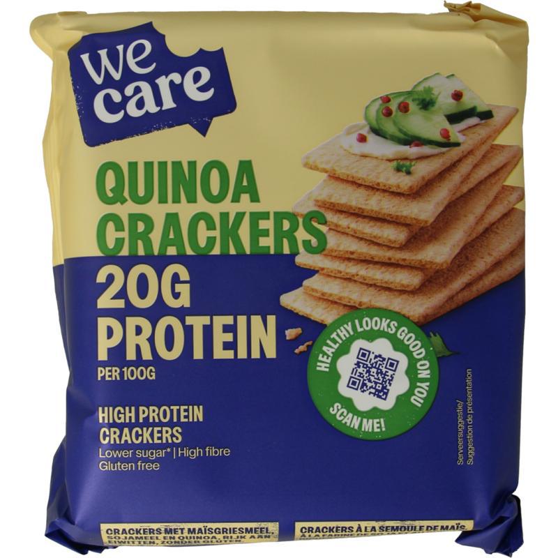 High protein quinoa crackers