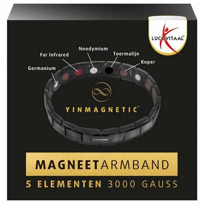 Lucovitaal Armband magneet yinmagnetic zwart vegan Lucovitaal Armband magneet yinmagnetic zwart vegan