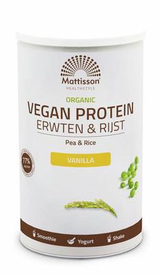 Mattisson Vegan protein erwten & rijst vanille bio Mattisson Vegan protein erwten & rijst vanille bio
