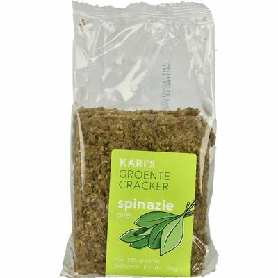 Kari's Crackers Groentecracker spinazie prei bio