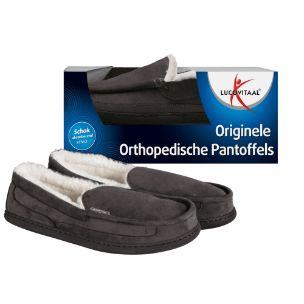Lucovitaal Orthopedische pantoffels antraciet maat 41-42 Lucovitaal Orthopedische pantoffels antraciet maat 41-42