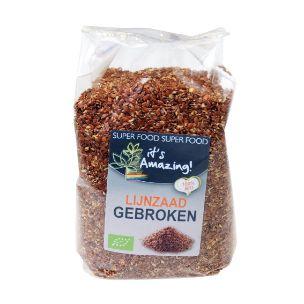 IT'S AMAZING Its amazing bio lijnzaad gebroken 400 gram