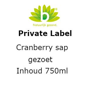 Cranberry sap gezoet 750 ml
