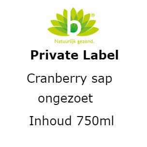 Cranberry sap ongezoet 750 ml