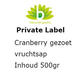 Cranberry gezoet vruchtsap 500 gram