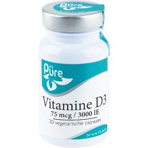 IT'S PURE Vitamine d3 75 mcg 3000 ie groente en fruit extrac