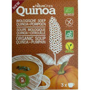 NATURE CROPS Naturecrops quinoa pompoensoep 3 zakjes a 36gr bio 36 gr