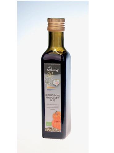 Bio pompoenpit olie, extra vierge 250 ml