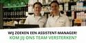 Wij zoeken een assistent-manager!