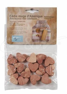 ECO CONSEILS Anti-mottenmidel van cederhout 15 hartjes stuks