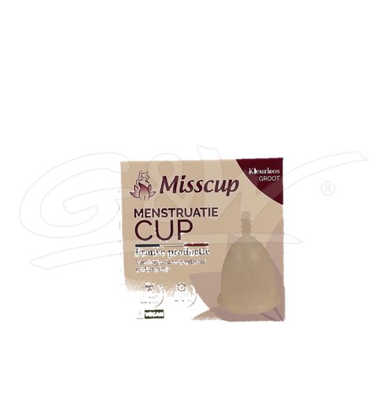 Misscup kleurloos groot stuks