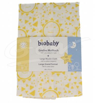 BIO BABY Hydrofiel luier 80x70cm geel/wit