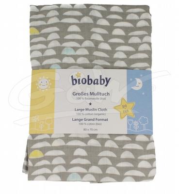 BIO BABY Hydrofiel luier 80x70cm grijs/wit