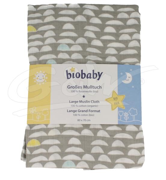 Hydrofiel luier 80x70cm grijs/wit