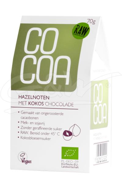 Cocoa ballen hazelnt kokoscbio   70g 70 gram