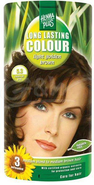 Long lasting colour 5.3 golden brown