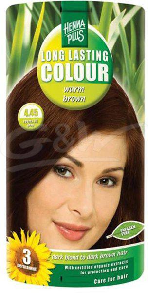 Long lasting colour 4.45 warm brown