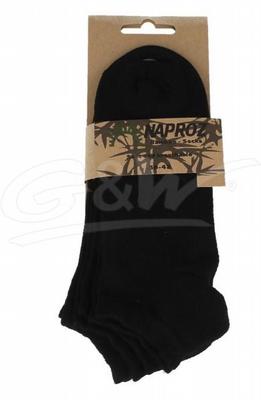 Naproz Airco shortsocks bamboo 3-pak 39-42 zwart dames 3 paa