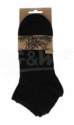 Naproz Airco shortsocks bamboo 3-pak 39-42 zwart heren 3 paa