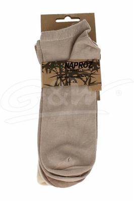 Naproz Airco shortsocks bamboo 3-pak 39-42 beige heren 3 paa