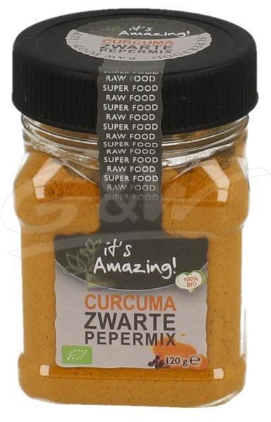 Curcuma - zwarte peper mix 120 gram