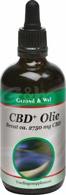 G&W Cbd+ olie bevat ca. 275 mg cbd 100 ml