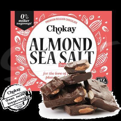 CHOKAY Tablet dark/almond/seasalt 105 gr