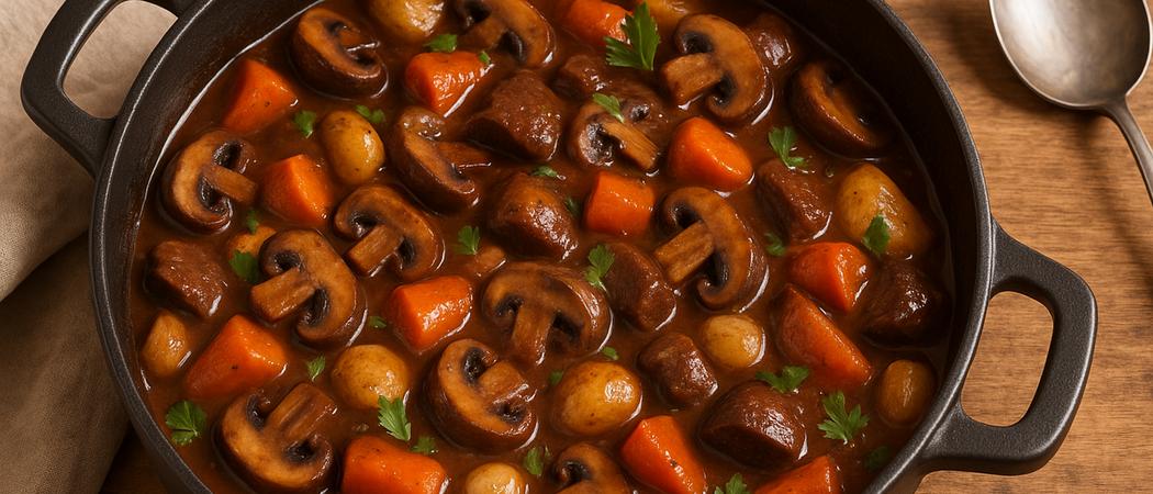 Recept: Vegan Boeuf Bourguignon Recept: Vegan Boeuf Bourguignon