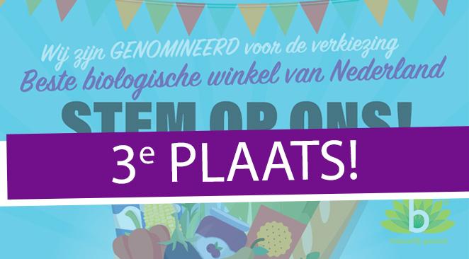 Broeders Gezondheidswinkel 3e plaats bij Beste Biologische Winkel van Nederland 2018